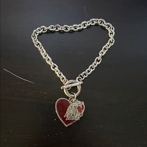 Silver Heart Charm Bracelet